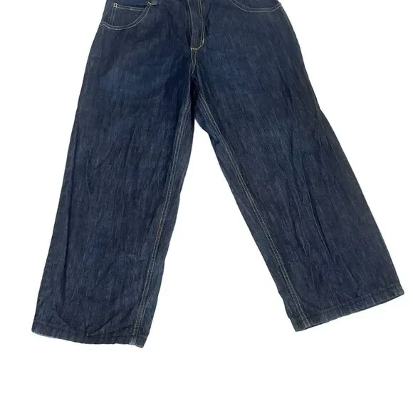 Men's 38 South Pole Denim Y2K Wide Leg Baggy Hip Hop Skater Jeans RN 82628